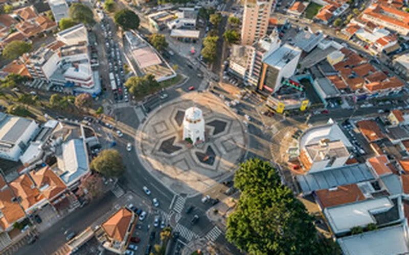 Vista aérea de Campinas e região